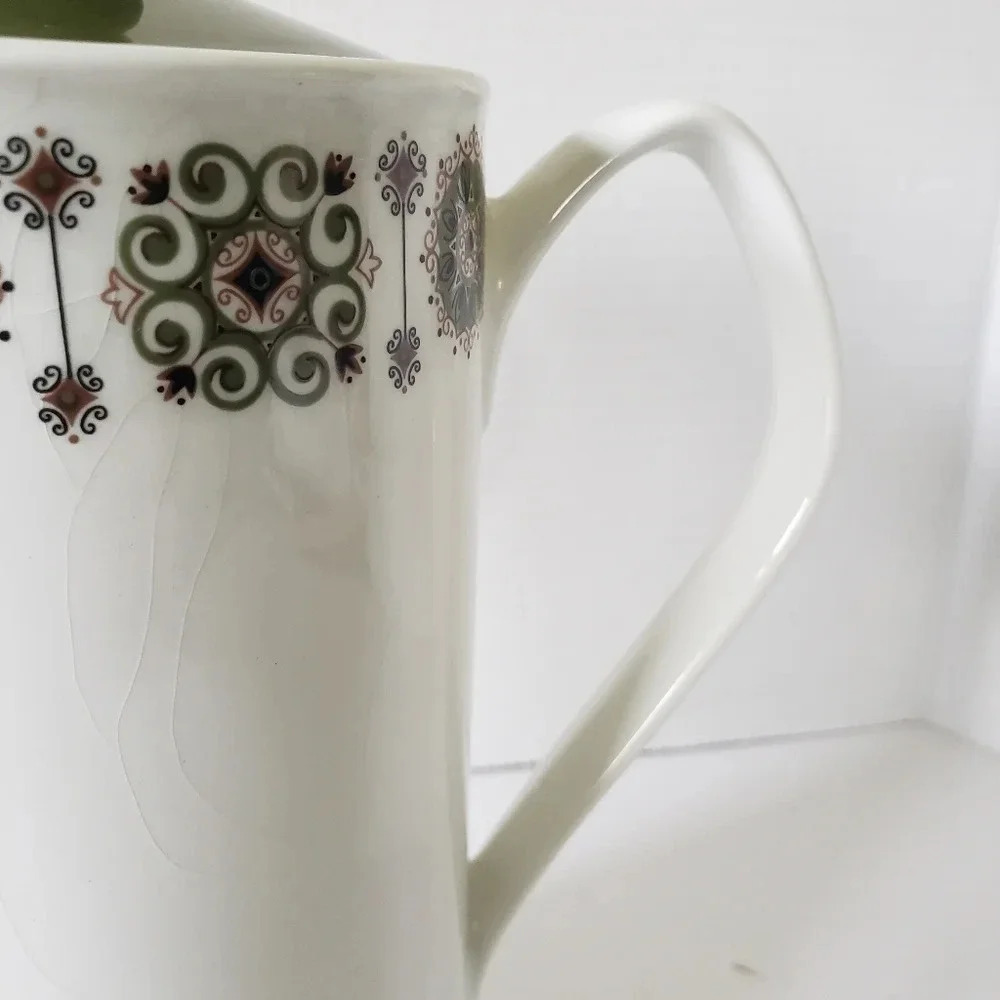 Vintage 1960s  Johnston Brothers Large Green/White Coffee/Tea Pot. - Picture 8 of 12